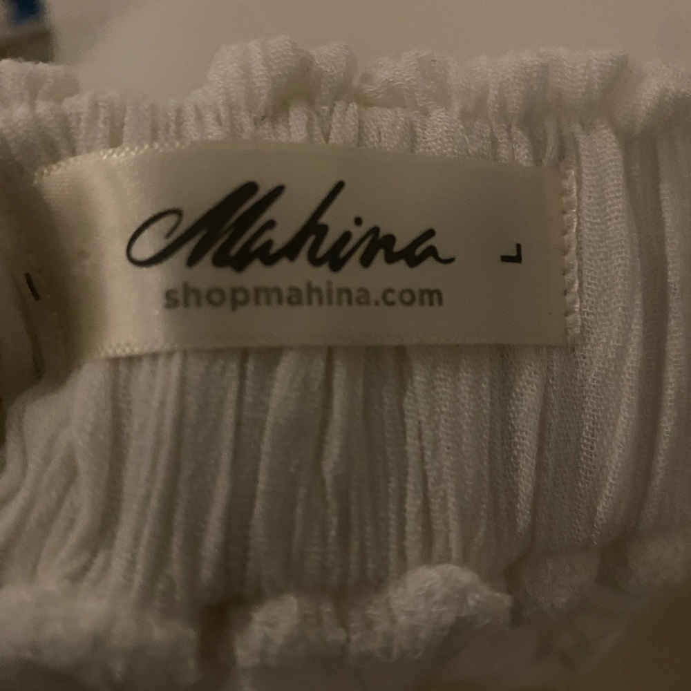 Mahina White Baby Doll Dress Size Large